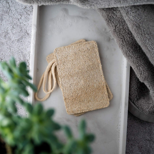 Natural Loofah Scrubbers 2-Pack